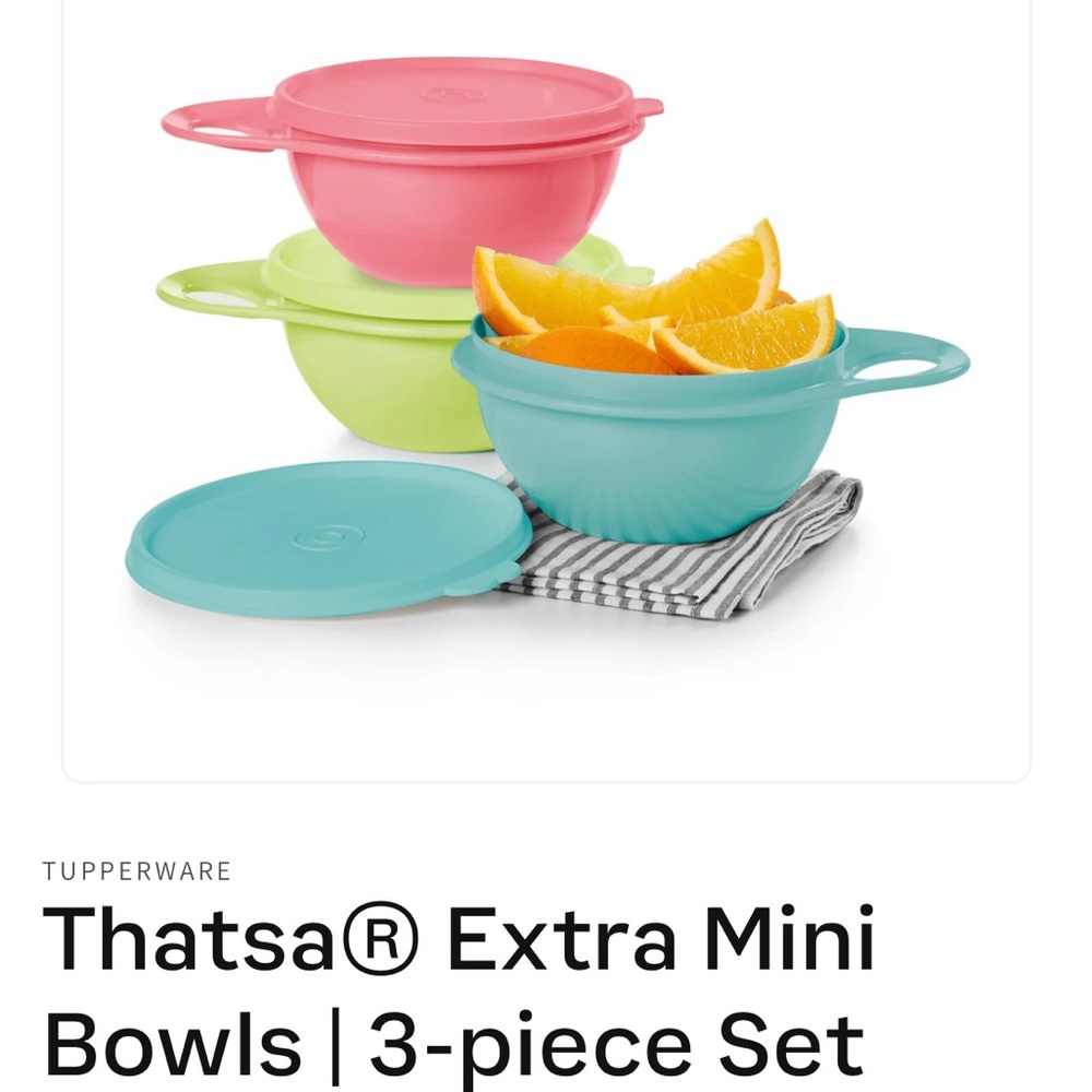 Tupperware Thatsa Extra Mini Bowls 3-Piece Set